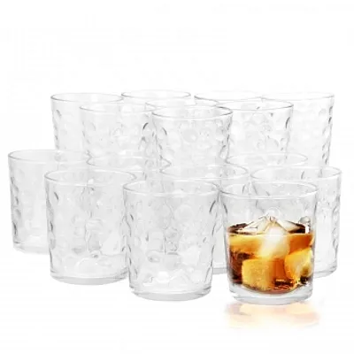 Gibson Home Great Foundations 16 Piece Tumbler and Double Old Fashioned Glass Se