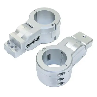 PTM Edge Board Rack Mounts - 2.5&quot; Pipe Clamp - Silver
