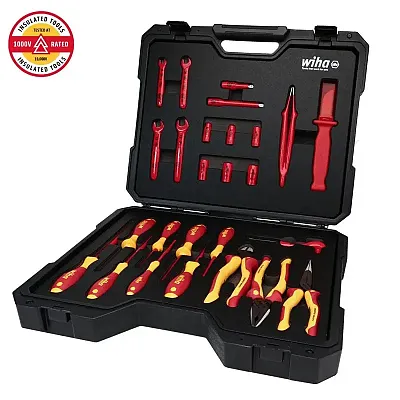 Wiha Insulated Vde Hybrid & Ev Vehicle Essentials Tool Kit (26 Piece Set)