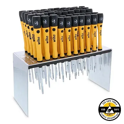 Wiha Master Technician&#039;S Esd Safe Picofinish Precision Screwdriver Bench Top Set