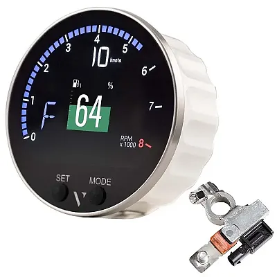 Veratron 85mm (3-3/8&quot;) VMH-35 Multifunction Gauge w/Battery Sensor