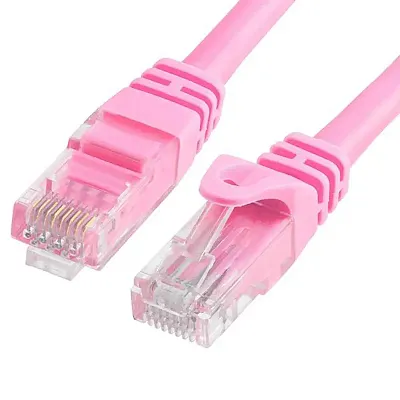 Cmple Cat6 500Mhz Utp Ethernet Lan Network Cable - 100 Feet Pink