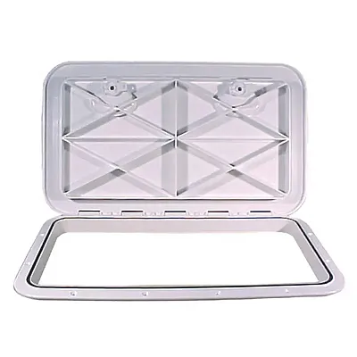 Beckson 14&quot; x 24&quot; Flush Hatch White - ASA Material - Acrylonitrile Styrene Acryl