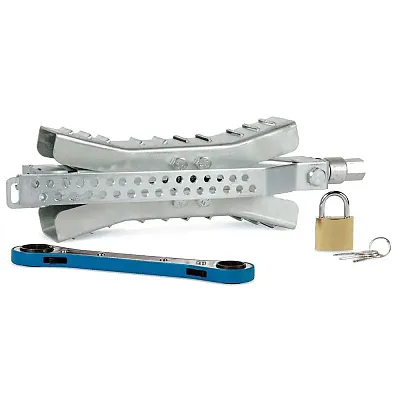Camco Eaz-Lift 10&quot; Wheel Stop w/Wrench &amp; Lock - Metal