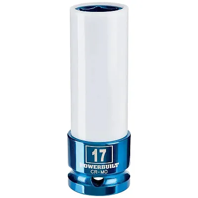 Powerbuilt 17Mm Thin Wall Color Lug Nut Socket - 1/2&quot; Drive