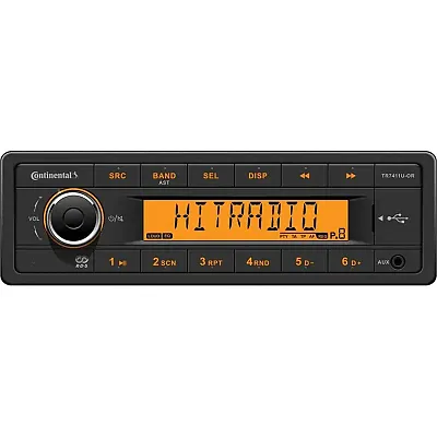 Continental Stereo w/AM/FM/BT/USB - Harness Included - 12V