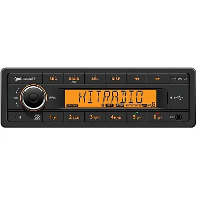 Continental Stereo w/AM/FM/BT/USB - Harness Included - 24V