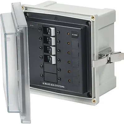 Blue Sea 3135 - SMS Panel Enclosure w/UL Main &amp; 3 Branch (12/24V) - 12/24V D