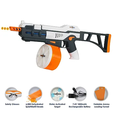 Splatrball Srb1200 Full Auto Rechargeable Battery Powered Water Bead Gel Ball Bl