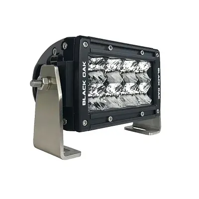 Black Oak Pro Series Double Row Flood 4&quot; Light Bar - Black