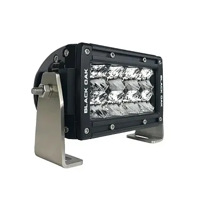 Black Oak Pro Series Double Row Spot 4&quot; Light Bar - Black