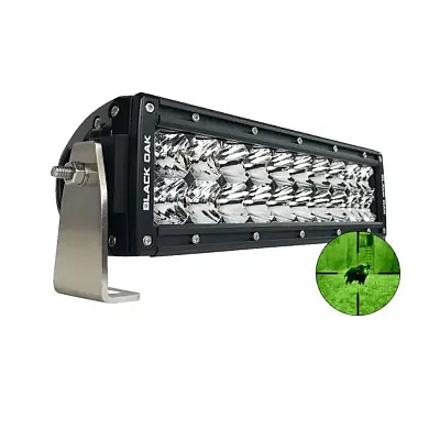 Black Oak Pro Series Double Row Combo Infrared 10&quot; 850nm Light Bar - Black