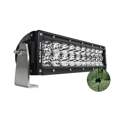 Black Oak Pro Series Double Row Combo Infrared 10&quot; 940nm Light Bar - Black