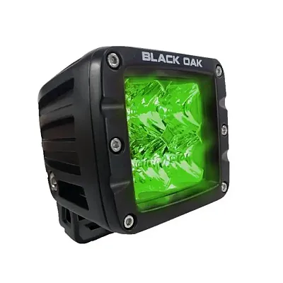 Black Oak Green Hog Hunting 2&quot; Flood Pod - Black