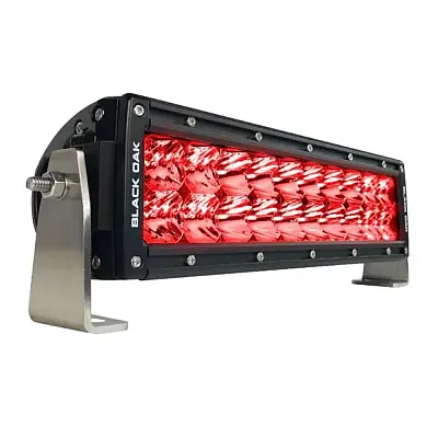 Black Oak Double Row Combo Red Predator Hunting 10&quot; Light Bar - Black