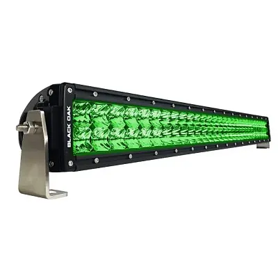 Black Oak Curved Double Row Combo Green Hog Hunting 30&quot; Light Bar - Black