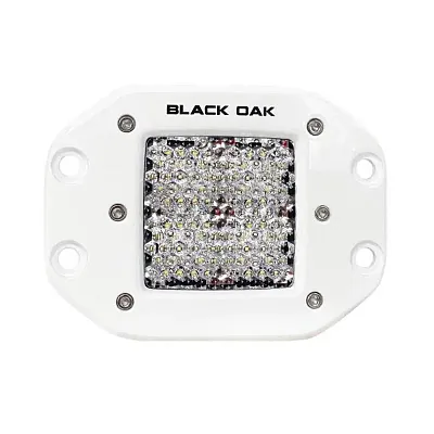 Black Oak Pro Series 2&quot; Flush Mounted Diffused Light - White