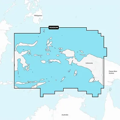 Garmin Navionics+ NSAE024R - Central West Papua &amp; East Sulawesi - Marine Cha