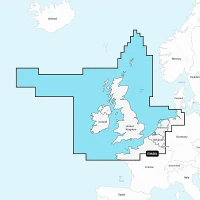 Garmin Navionics+ NSEU628L - U.K., Ireland &amp; Holland - Marine Chart