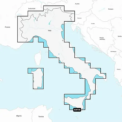 Garmin Navionics Vision+ NVEU073R - Italy, Lakes &amp; Rivers - Marine Chart