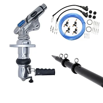 Tigress XD Crank Top Mount System - 18&#39; - Black Outriggers Pro Series Double