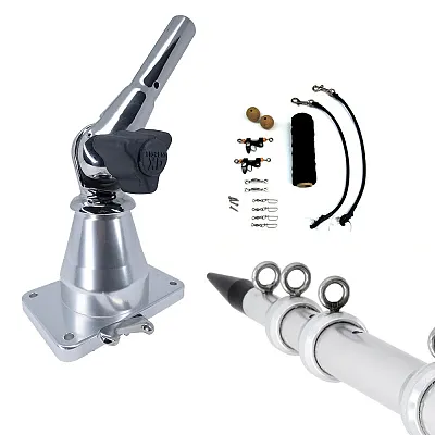 Tigress XD Bay Series Top Mount System - 15' - Aluminum Silver Outriggers De