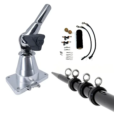 Tigress XD Bay Series Top Mount System - 15' - Aluminum Black Outriggers Del