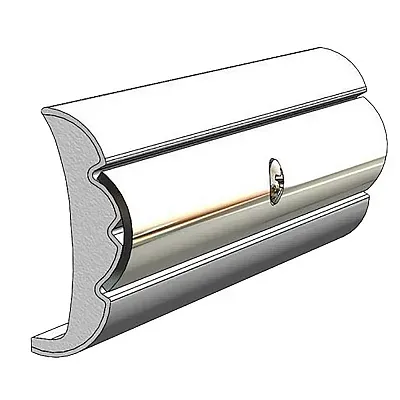 TACO Rigid Vinyl Flex-Core Rub Rail 1.58&quot; x .635&quot; - Frosty White 60&#39;