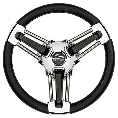 Schmitt &amp; Ongaro Burano Wheel 14" 3/4" Tapered Shaft Black Polyurethane w/St