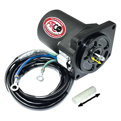 ARCO Marine Replacement Outboard Tilt Trim Motor - Yamaha-4 Bolt, 5/8" Flat Blad