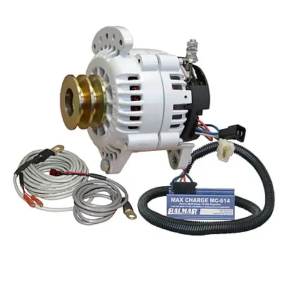 Balmar Alternator 120 AMP Kit 12V 3.15" Dual Foot Saddle Dual Vee Pulley Regulat