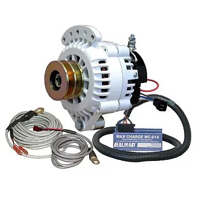 Balmar Alternator 100 AMP Kit 12V 1-2&quot; Single Foot Spindle Mount Dual Vee Pulley