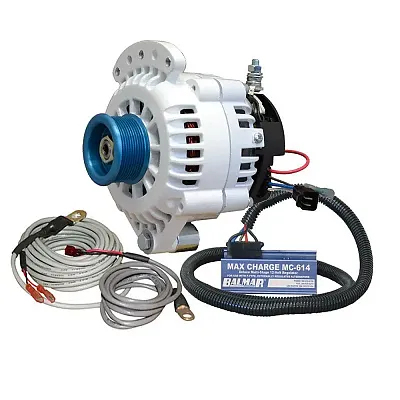 Balmar Alternator 100 AMP Kit 12V 1-2&quot; Single Foot Spindle Mount J10 Pulley Regu