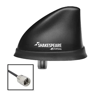 Shakespeare Dorsal Antenna Black Low Profile 26' RGB Cable w/PL-259