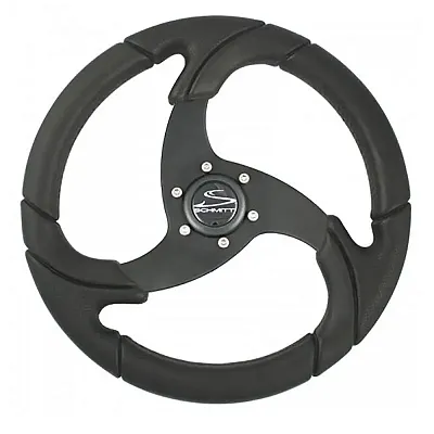 Schmitt &amp; Ongaro Folletto 14.2" Wheel - Black Polished Polyurethane - 3/4" T