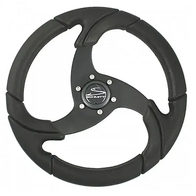 Schmitt &amp; Ongaro Folletto 14.2" Wheel - Black Polyurethane - 3/4" Tapered Sh