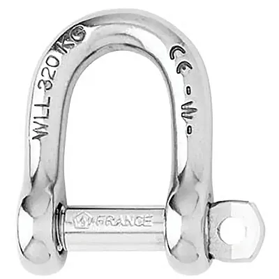 Wichard Not Self-Locking D Shackle - 14mm Diameter - 9/16&quot;
