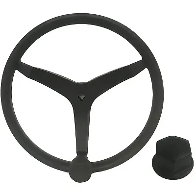 Uflex - V46 - 13.5" Stainless Steel Steering Wheel w/Speed Knob &amp; Chrome Nut
