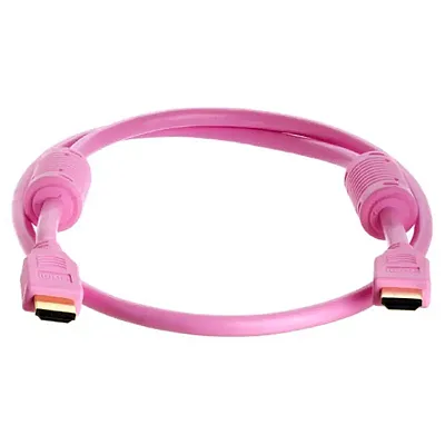 Cmple 979-N 28AWG HDMI Cable with Ferrite Cores - Pink - 3FT