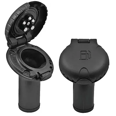 Attwood Deck Fill f/Carbon Canister System - Angled Body &amp; Scalloped Black P