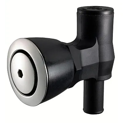Attwood 90&deg; P-Trap Fuel Tank Vent - Flush Mount - Black w/Stainless Steel Ve