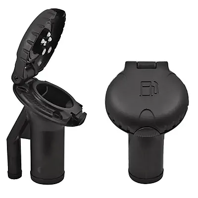 Attwood Deck Fill f/Pressure Relief Systems - Angled Body &amp; Scalloped Black 
