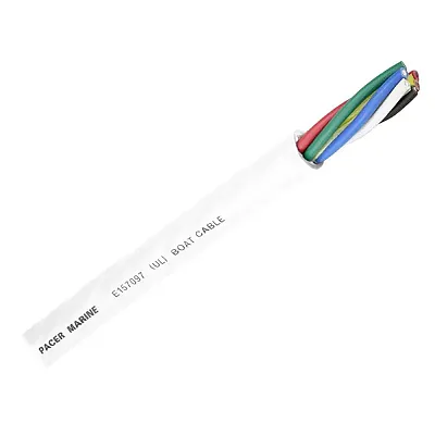 Pacer Round 6 Conductor Cable - 100' - 14/6 AWG - Black, Brown, Red, Green, 