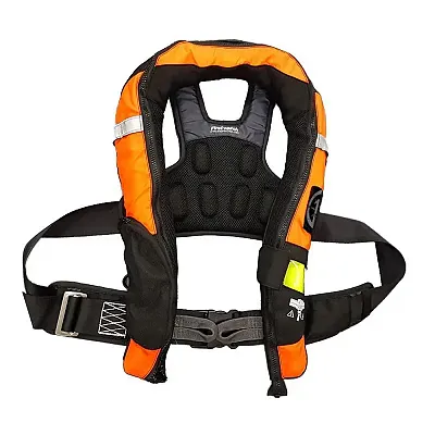 First Watch FW-40PRO Ergo Auto Inflatable PFD w/Harness - Hi-Vis Orange &amp; Bl