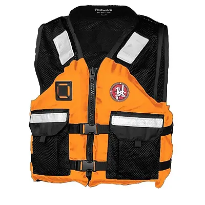 First Watch AV-5001 Mesh Crew Vest Hi-Vis - Orange/Black - L/XL