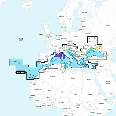 Navionics NPEU643L - Mediterranean &amp; Black Sea - Navionics Platinum+