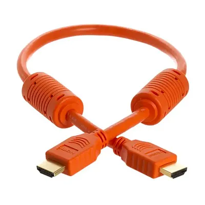 Cmple 986-N 28AWG HDMI Cable with Ferrite Cores - Orange - 1.5FT