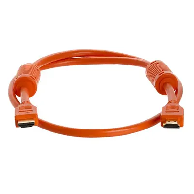 Cmple 987-N 28AWG HDMI Cable with Ferrite Cores - Orange - 3FT