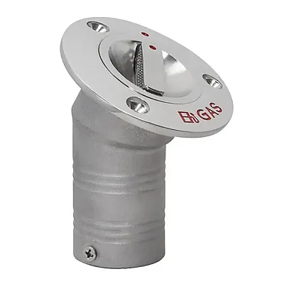 Whitecap Gas Deck Fill w/Vent - 30 Degree Angle - Fits 1-1/2&quot; Hose