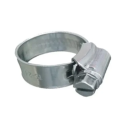 Trident Marine 316 SS Non-Perforated Worm Gear Hose Clamp - 3/8" Band - 11/32"-2